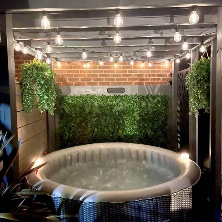 Hot tub with stylish composite decking