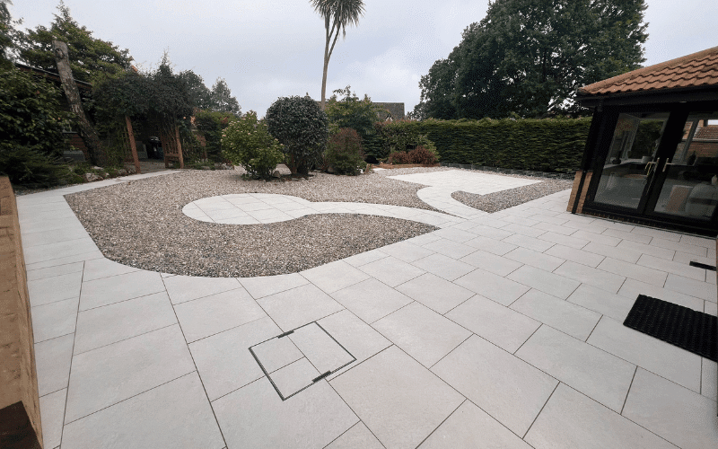 garden paving designed and laid in Devon