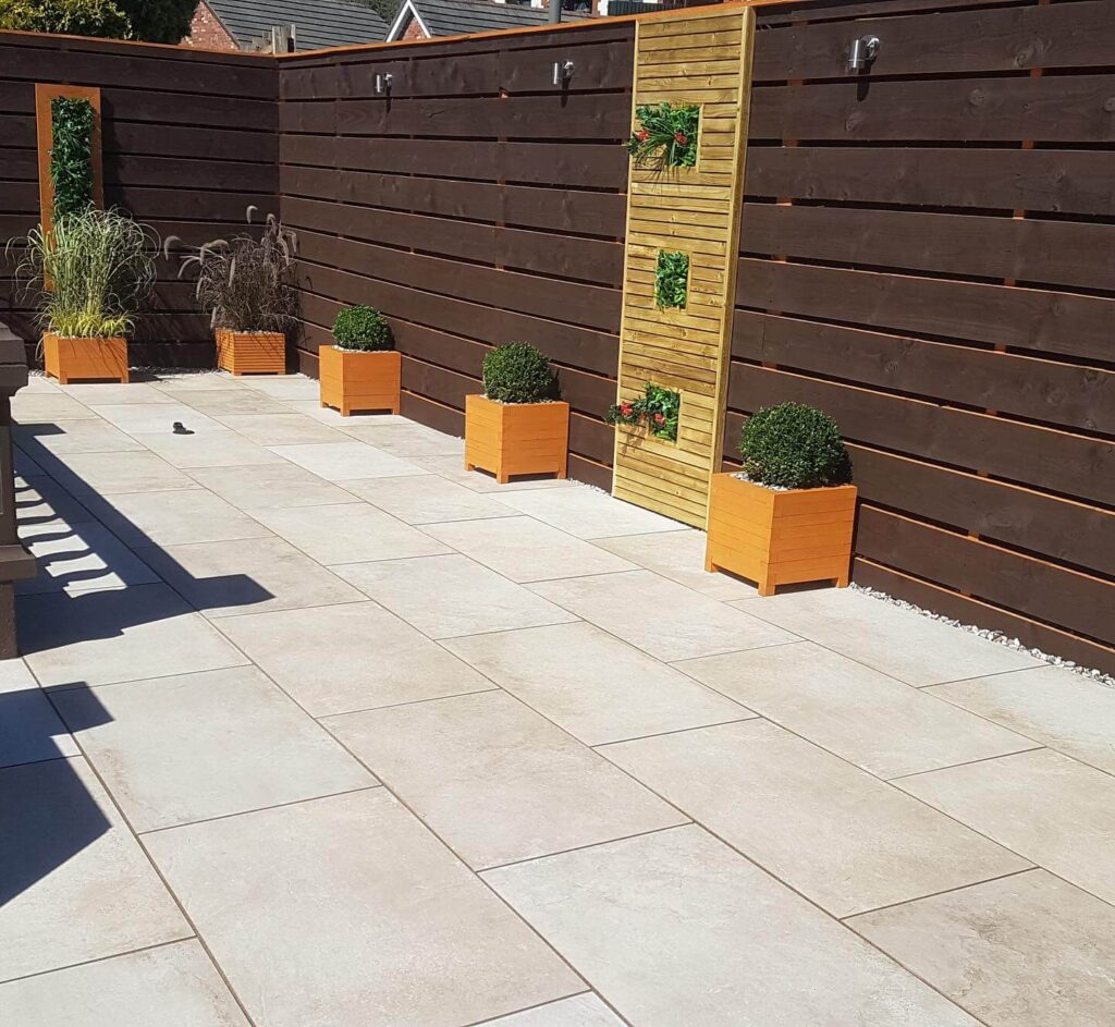 A new garden fence, which is a good height for privacy