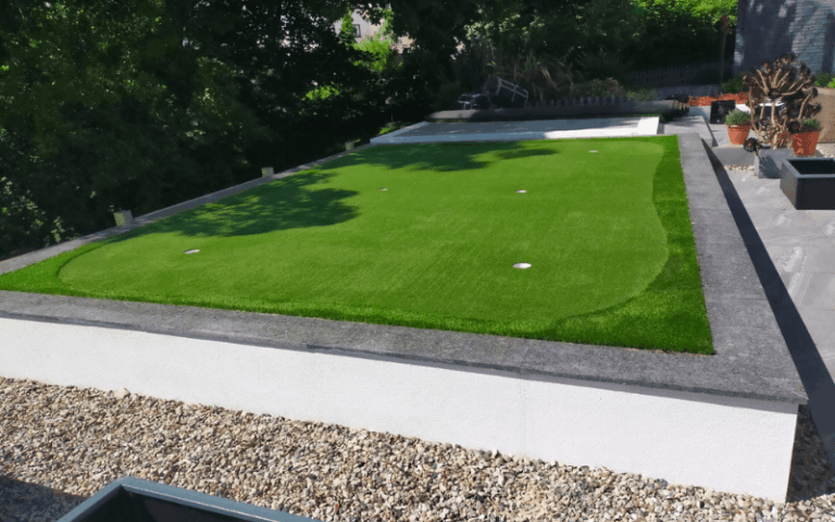 artificial grass has transformed a garden in Newton Abbot