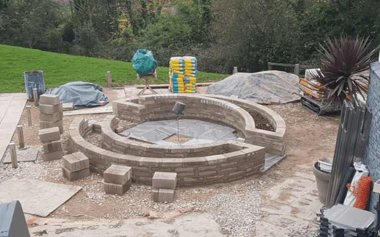 garden landscaping project in Devon