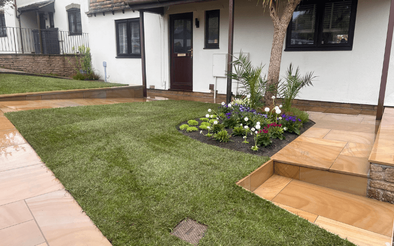 newly designed front garden