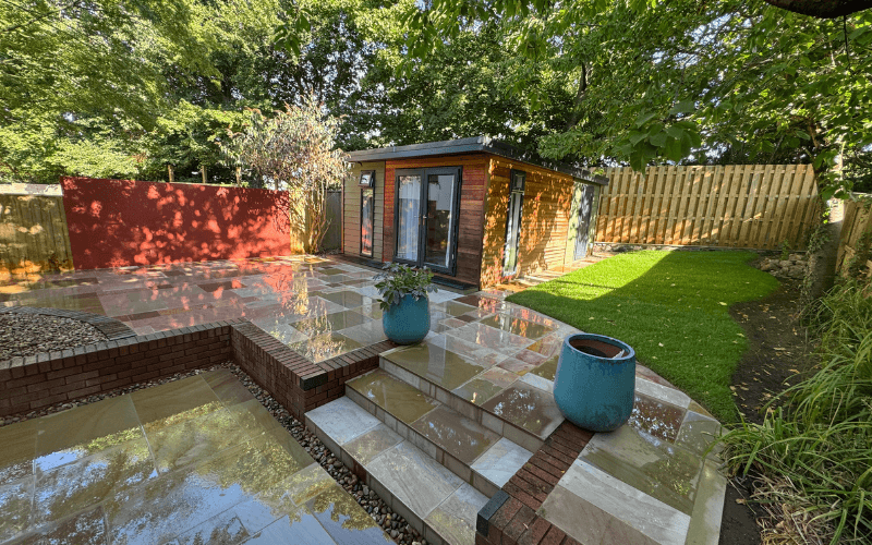 Newton Abbot garden transformation with two landscaped levels